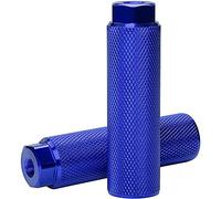 Tacos de aluminio para bicicleta, Clavijas de aleación aluminio Ejes 3/8 pulgadas Bicicleta montaña Ciclismo Trasero Multicolor 2 piezas(Blue)