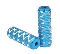 Tacos de aluminio para bicicleta, Clavijas for bicicleta Pedales de aluminio Eje trasero 5 mm Multicolor 75 x 25 Paquete 2(Blue)