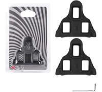 Tacos de bicicleta de carretera con flotador de 6 grados compatibles con sistema SPD SL de fijación de triple perno para zapatos de ciclismo, negro, rojo, azul, par de 8 x 7 cm