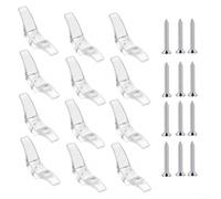 Tacos de cuerda ciega transparentes, 12 unidades con tornillos para la gestión de cables en operaciones manuales, tratamientos de ventanas con caminos estándar para cables (un solo agujero)