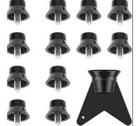 Tacos de fútbol de repuesto, 12 puntas con punta de metal, tornillo de 5 mm para FG para botas AG, diseño de aleación antideslizante con llave para adultos y niños (techo plano)