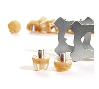 Tacos de Goma para Botas de fútbol-14X Tacos de fútbol de Recambio con 2X Llaves Incluídas (Oro traslúcido)