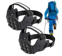 Tacos de hielo, 1 par de crampones antideslizantes para senderismo, pinzas para botas de invierno, crampones de hielo, para aventuras al aire , caminar, correr, escalar, pescar, trabajo, invierno