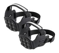 Tacos de hielo, 1 par de crampones con tiras reflectantes, picos de senderismo, tracción de hielo para zapatos, para aventuras al aire libre, caminar, correr, escalar, pescar, trabajo, invierno