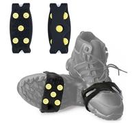 Tacos de hielo antideslizantes para niños para zapatos y botas, pequeños tacos de tracción con 5 picos, crampones antideslizantes de invierno para mujeres y niños, para caminar, escalar, talla 2-6