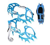 Tacos de Hielo - Herramienta de tracción de Aluminio Ligero Antideslizante de 14 Garras - Crampones Antideslizantes, para Mujer, Botas de Invierno, Senderismo, Escalada, Caminar, Trotar al Aire