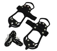 Tacos De Hielo Para Botas - 1 Par De 10 Dientes, Antideslizantes, Ligeros, Crampones Pinzas Para Botas De Invierno Crampones De Hielo Para Aventuras De Invierno, Trabajo Al Aire Libre Correr Desplazam