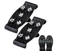 Tacos de Hielo para Botas | Tacos Antideslizantes de 5 Puntos para Zapatos - Crampones para Botas de Nieve | para Hombres al Aire Libre, Invierno, Senderismo, Escalada, montañismo, Camping