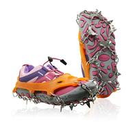 Tacos de hielo para niños, crampones para botas y zapatos de senderismo, tacos de tracción antideslizantes de acero inoxidable, agarres de nieve para pesca, caminar, senderismo y escalada, juguetes