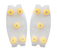 Tacos de hielo para zapatos - 4,21 pulgadas de agarre de tracción de invierno | Juego de silicona - 42 G tacos de silicona antideslizantes ligeros con 5 botones de metal para caminar, senderismo