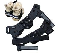 Tacos de Hielo | Pinzas de tracción de 7 Picos Ajustables Antideslizantes - Empuñaduras de Hielo para Zapatos con Rayas Reflectantes - para Trabajo al Aire Libre, Invierno, Viajes, Senderismo,