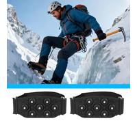 Tacos De Hielo | Tracción En La Nieve - Puños Antideslizantes para Cadenas De Zapatos De Invierno Caminos Helados - Crampones con Púas para Hombres Y Mujeres, Calzado con Tachonada para Correr A
