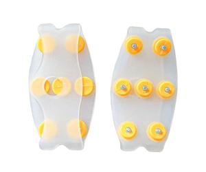 Tacos de hielo universales de 7 dientes - Crampones antideslizantes para zapatos, agarres de invierno de alta tracción, lógica de fricción de estabilidad, mejora la seguridad al caminar rápidamente