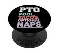 Tacos de piscina PTO Siestas opcionales Día del Trabajo PopSockets PopGrip Adhesivo
