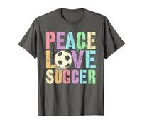 Tacos de Portero Kawaii Valentine Peace Love Soccer Scorer Club Camiseta