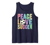 Tacos de Portero Kawaii Valentine Peace Love Soccer Scorer Club Camiseta sin Mangas