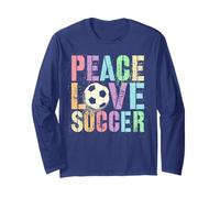 Tacos de Portero Kawaii Valentine Peace Love Soccer Scorer Club Manga Larga