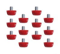 Tacos de repuesto para botas de fútbol, 12 piezas para zapatos de fútbol, incluye tamaños de 7 mm y 10 mm, construcción de plástico con herramienta para un ajuste seguro (rojo 7 mm + 10 mm)
