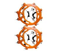 Tacos de tracción de hielo: tacos antideslizantes, dispositivo de agarre de ocho puntos para fijación de calzado, estabilizadores de botas de nieve con picos asegurados, accesorio de calzado para