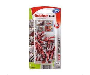 Tacos duopower 5 x 25 mm fischer 45 uds