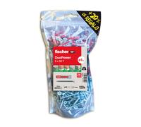 Tacos duopower 6x30mm con tornillos 120uds fischer