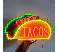 Tacos Impresión UV led señal de neón acrílico iluminar arte decoración de pared para hombre cueva garaje bar tiendas dormitorio habitación fiesta casa vacaciones alimentado por USB