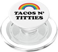 Tacos N Titties LGBT Rainbow Gay Pride Funny LGBTQ - Juego de Palabras PopSockets PopGrip para MagSafe
