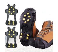 Tacos Nieve,Crampones Antideslizante,Crampones Nieve Hielo,Racos de Hielo,Grips Crampones,Crampones Ligeros de 10 Dientes Antideslizante Nieve Hielo para Esquí Senderismo Acampada.