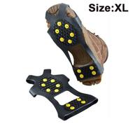 Tacos para hielo, agarres para hielo, tacos de tracción para zapatos y botas, clavos de goma para raquetas de nieve, crampones con 10 tacos