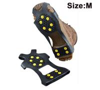 Tacos para hielo, agarres para hielo, tacos de tracción para zapatos y botas, clavos de goma para raquetas de nieve, crampones con 10 tacos
