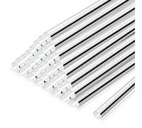 tacos para tartas,tacos para tartas, Varillas de pasador de acrílico transparente, barra sólida redonda de acrílico, Material de modelo DIY, 10 Uds. De diámetro de 6mm-30mm de longitud, 200mm(Dia15mm)