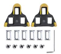 Tacos para zapatos de bicicleta, tacos de bicicleta, 2 tacos para pedales de bicicleta con cerradura, tacos para ciclismo de interior y carretera, clips de estabilidad y transmisión de fuerza