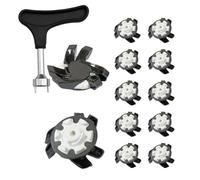 Tacos para zapatos: paquete de 12 clavos de golf, pernos antideslizantes universales, juego de repuesto portátil | Equipo de tracción para exteriores para calzado deportivo, solución de agarre ideal p