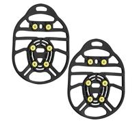 Tacos para zapatos para hielo, agarre de silicona antideslizante, tacos para botas de hielo con tachuelas, para senderismo, caminar, escalar, al aire libre, clima frío, viajes, correr, jardinería