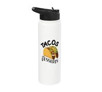 Tacos y Postres Diseño de los amantes de la comida mexicana Stainless Steel Insulated Water Bottle