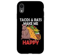 Tacos Y Ratas Lindo Mascotas Rata Amante Mexicano Comida México Carcasa para iPhone XR