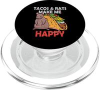 Tacos Y Ratas Lindo Mascotas Rata Amante Mexicano Comida México PopSockets PopGrip para MagSafe