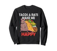 Tacos Y Ratas Lindo Mascotas Rata Amante Mexicano Comida México Sudadera