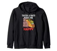 Tacos Y Ratas Lindo Mascotas Rata Amante Mexicano Comida México Sudadera con Capucha
