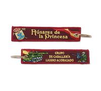 Tacro Llavero Húsares de la Princesa Grupo de Caballeria Ligero Acorazado Ejercito de Tierra Fuerzas Armadas España Verde Bordado Hilo de Oro