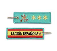 Tacro Llavero Legión Española Divisa (OF-2) Capitán Ejercito de Tierra Fuerzas Armadas España Verde Bordado