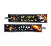 Tacro Llavero Legión Española Los Novios de la Muerte Ejercito de Tierra Fuerzas Armadas España Negro Bordado