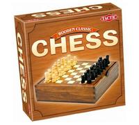 Táctica Juegos Clásico Ajedrez - Madera Tablero Apto para Niños Edades 7+ Nuevo