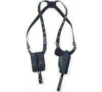 Táctica Oculta Pistola,Fundas De Cuero Militar Dedoble Hombro Bajo El Brazo De Pistola De Mano Bolsa De Transporte Para P320/P220/P226/P227/G17/22/31/1911/QSZ92/QSZ92G De Caza De Acceso Black,B