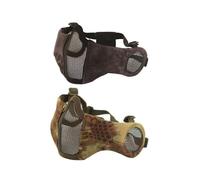 Tactical Airsoft Mask Face Masks Half Face Adjustable Mesh Mask Cycling Headgear for Airsoft/cs Game