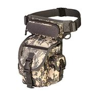 Tactical Big Capacity Waist Pack MOLLE Thigh Drop Leg Bag Adjustable Strap Waist Fishing Packs for Outdoor Camping Motorcycle Riding Fishing-ACU(Acu)