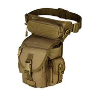 Tactical Big Capacity Waist Pack MOLLE Thigh Drop Leg Bag Adjustable Strap Waist Fishing Packs for Outdoor Camping Motorcycle Riding Fishing-ACU(Tan)