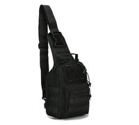 Tactical Compact Sling Bag, Tactical Sling Bag Military Shoulder Backpack, Tactical Shoulder Bag for Men(Black)
