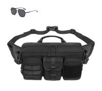 Tactical Fanny Pack for Men,Military Waist Bag with Adjustable Strap,for Hiking Climbing Fishing Cycling Hunting (Black)