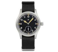 TACTICAL FROG Militado D12 Relojes militares abovedados de cristal de zafiro C3 superluminoso VD78 cuarzo aviación estilo militar reloj piloto 100M impermeable, Hand A-Black Nylon, Movimiento de